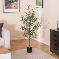 Kunstmatige Olijfbomen 130 cm Nep Potplanten met Fruit Realistische Groene Planten Moderne Plant Decoratie voor Thuis