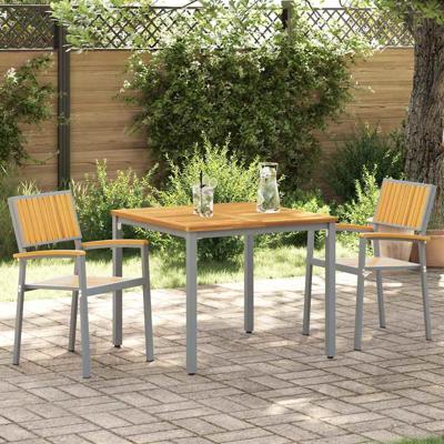Tuinstoel 2 pcs Bruin 56 x 57 x 87cm Massief acaciahout