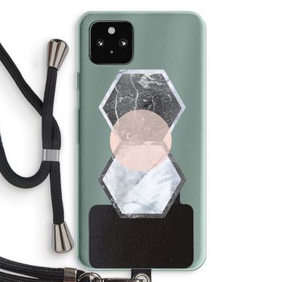 Creatieve toets: Pixel 5a 5G Transparant Hoesje met koord