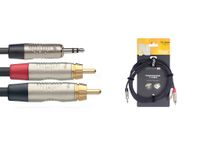 Stagg NYC1,5-MPS2CMR Y-kabel Deluxe 3,5mm Jack M Naar RCA M 1,5m