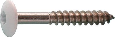 Kleurkopschroef 38mm g/wit a0300