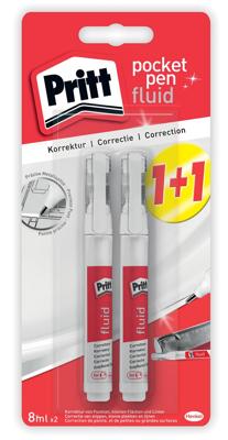 Pritt correctiepen Pocket Pen, blister 1 + 1 gratis