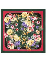 Dolce & Gabbana floral-print silk scarf - Vert