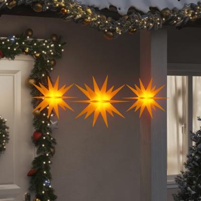 VidaXL Kerstlampen met led&apos;s 3 st inklapbaar geel