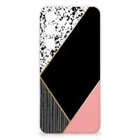 Samsung Galaxy S24 FE | TPU Hoesje | Zwart Roze Vormen