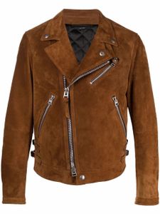 TOM FORD veste de moto à boutonnière croisée - Marron