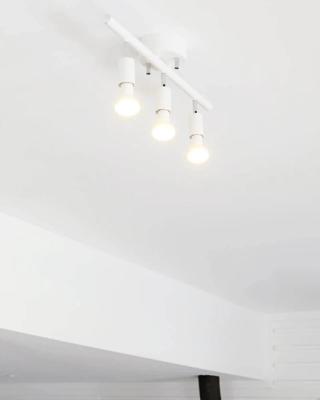 Mat witte plafondlamp met 3 verstelbare E27 fittingen By Rydens Row