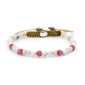 Karma Armband Spiral Pale Pink Crystal