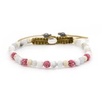 Karma Armband Spiral Pale Pink Crystal - thumbnail