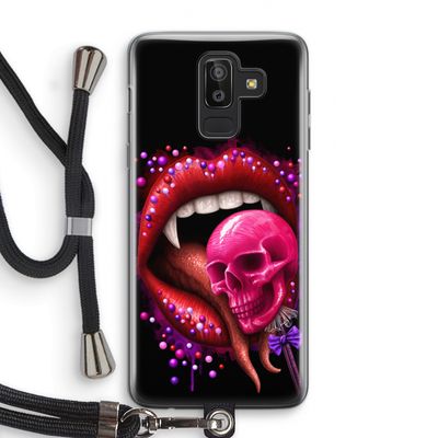 Dodelijk zoet: Samsung Galaxy J8 (2018) Transparant Hoesje met koord