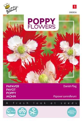 Poppies of the world papaver Deense vlag - Buzzy