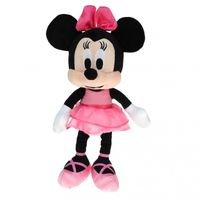 Pluche Minnie Mouse Disney knuffel ballerina met roze jurk 40 cm - thumbnail