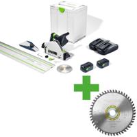 Festool TSC 55 5,0 KEBI-Plus/XL-FS Accu Invalcirkelzaag 18V 5.0Ah in Systainer met Geleiderail FS 1400/2 - 577391
