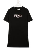 Fendi Kids robe courte à logo imprimé - Noir