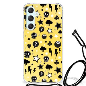 Doorzichtige Silicone Hoesje voor Samsung Galaxy S23 FE Katten Emojis