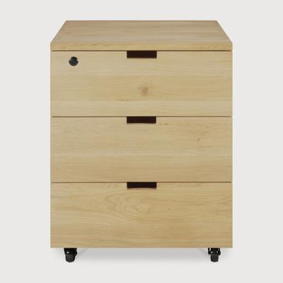 Ethnicraft Ladekast 'Billy' Gevernist Eikenhout, Met 3 laden, kleur Naturel