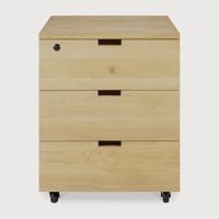 Ethnicraft Ladekast 'Billy' Gevernist Eikenhout, Met 3 laden, kleur Naturel