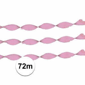 Crepe papier licht roze 24 meter   -