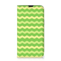 iPhone 13 Hoesje met Magneet Waves Green - thumbnail