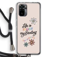 Tough Life: Xiaomi Redmi Note 10 Pro Transparant Hoesje met koord