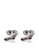 Paul Smith boutons de manchette 'Artist Stripe' à design de chaussette - Argent - thumbnail