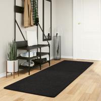 VidaXL Vloerkleed huarte laagpolig zacht wasbaar 80x250 cm zwart