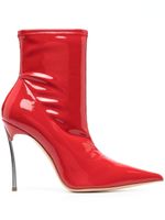 Casadei bottines Super Blade Ultravox 100 mm - Rouge - thumbnail