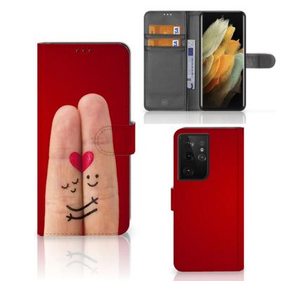 Samsung Galaxy S21 Ultra | Wallet Case | met Pasjes | Liefde - Origineel Romantisch Cadeau
