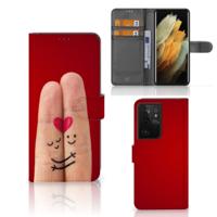 Samsung Galaxy S21 Ultra | Wallet Case | met Pasjes | Liefde - Origineel Romantisch Cadeau