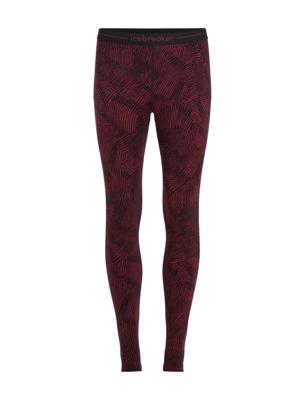 Icebreaker Merino 260 Vertex Frozen Forms Thermobroek Dames Black/Port S