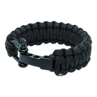 Survival armband - zwart (verstelbaar)