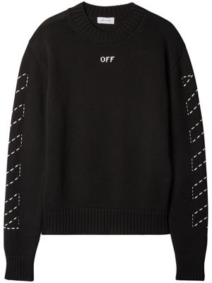 Off-White pull à logo Arrows brodé - Noir