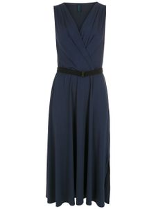 Lygia & Nanny robe mi-longue ceinturée à coupe portefeuille - Bleu