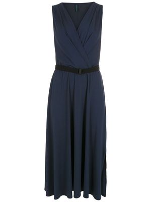 Lygia & Nanny robe mi-longue ceinturée à coupe portefeuille - Bleu