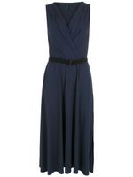 Lygia & Nanny robe mi-longue ceinturée à coupe portefeuille - Bleu Lygia & Nanny robe mi-longue ceinturée à coupe portefeuille - Bleu