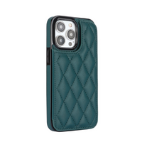 iPhone 15 Pro Max hoesje - Backcover - Pasjeshouder - Kunstleer - Groen - thumbnail