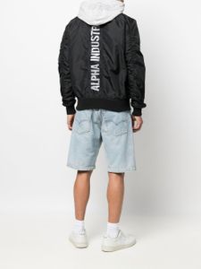 Alpha Industries veste bomber à logo imprimé - Noir