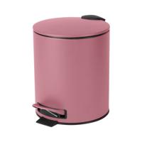 Pedaalemmer Toulon - blush roze - 5 liter - metaal - 21 x 26 cm - soft-close - voor toilet/badkamer