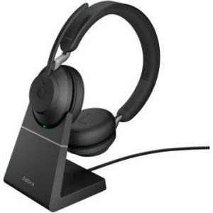 Jabra Evolve2 65, Link380a UC Stereo Desk Stand Zwart Draadloze Headset