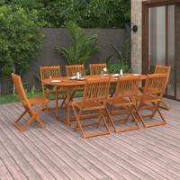 9-delige Tuinset 220x90x75 cm massief acaciahout