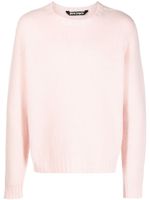 Palm Angels curved-logo wool-blend jumper - Rose