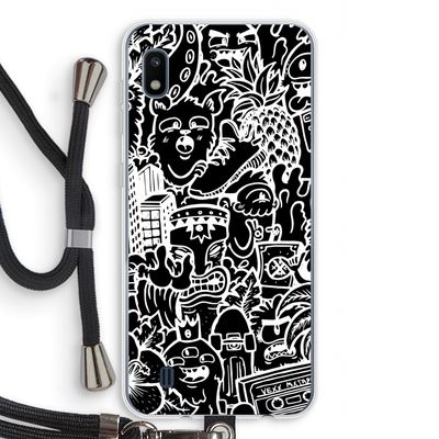 Vexx Black Mixtape: Samsung Galaxy A10 Transparant Hoesje met koord