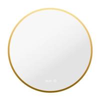 Vtw Living - Badkamerspiegel Rond 60 cm Goud Spiegel met Verlichting