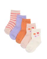 HEMA Babysokken Bloemen - 5 Paar Oudroze (oudroze)