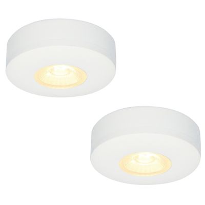 HOFTRONIC™ Set van 2 LED Opbouwspots Pavo wit 3 Watt 2700K 300lm Ultra dun 23 mm