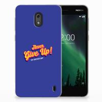 Nokia 2 | Siliconen hoesje | met naam Never Give Up