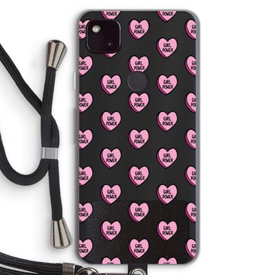 GIRL POWER: Pixel 4a 5G Transparant Hoesje met koord