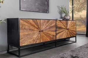 Sideboard BARRACUDA 180cm mango wood and brown teak wood - 44987