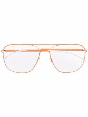 Mykita lunettes de vue Steen à monture carrée - Orange