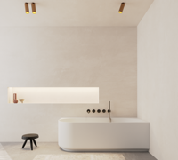 Balmani Scala tweepersoonsbad hoekbad rechts 175 x 80 cm Solid Surface mat wit